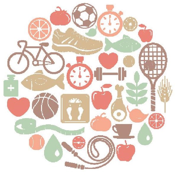Leisure, health, and wellness activity icons